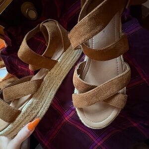 Brown Suede Women's Sandals